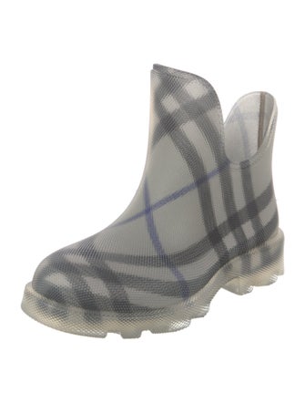 Burberry Nova Check Pattern Rubber Rain Boots