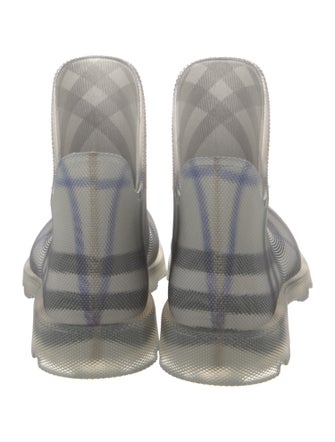 Burberry Nova Check Pattern Rubber Rain Boots
