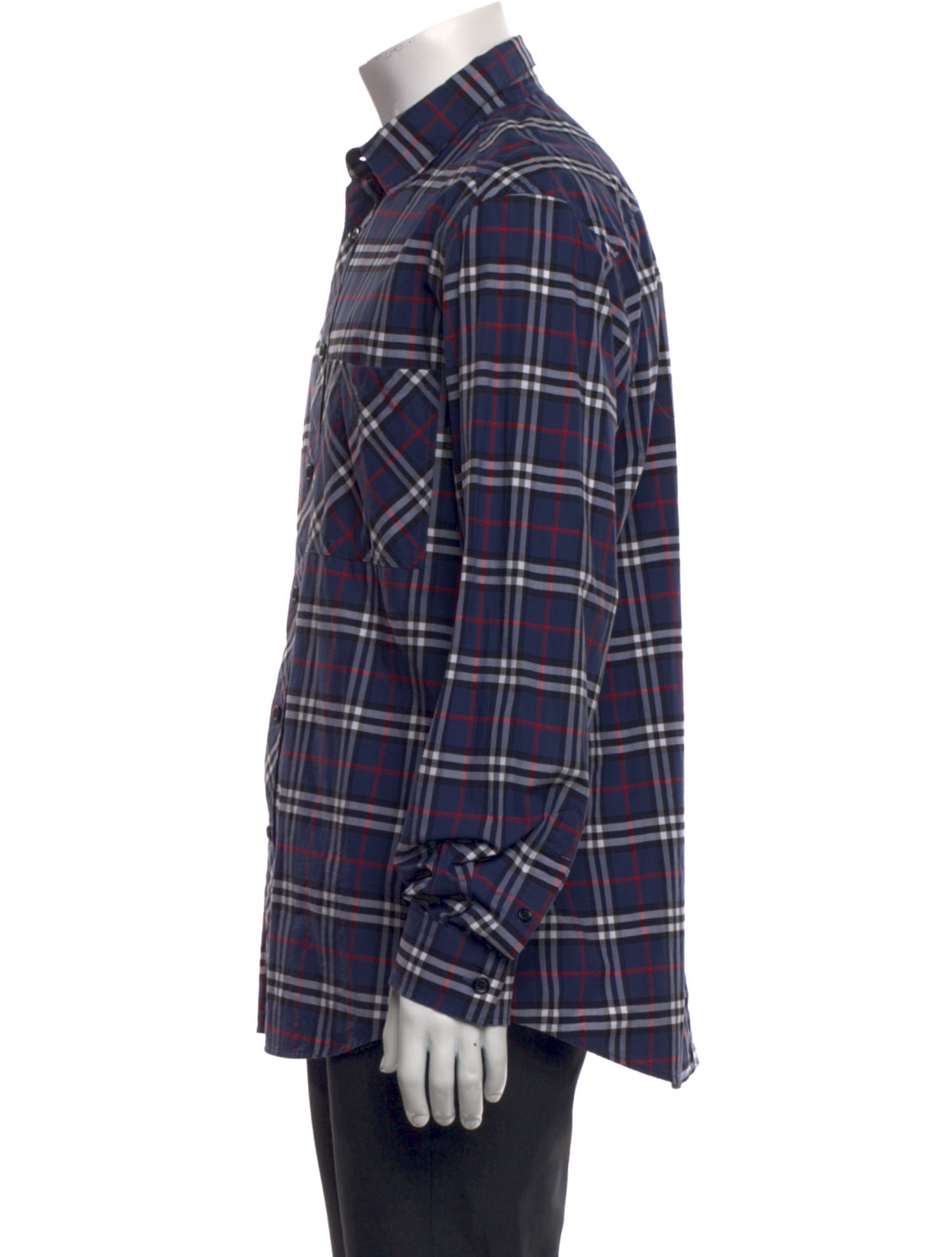 Burberry Nova Check Pattern Long Sleeve Dress Shirt
