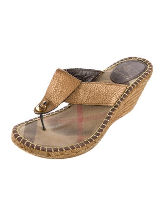 Burberry Exploded Check Pattern Leather Espadrilles