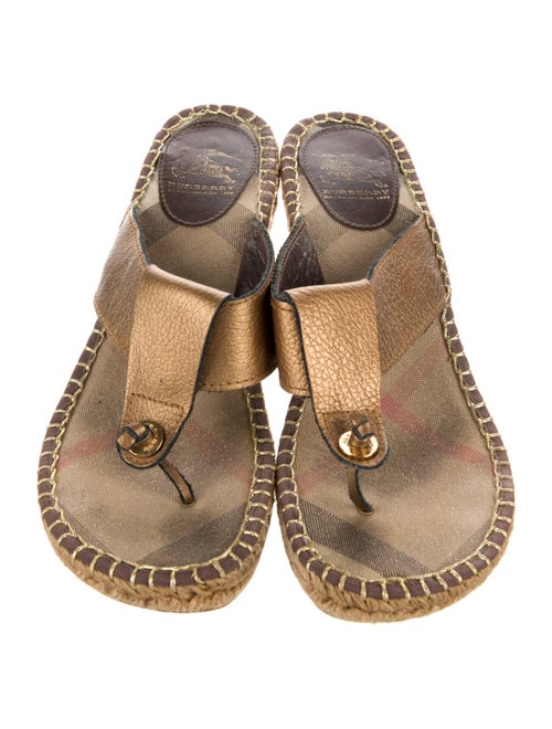 Burberry Exploded Check Pattern Leather Espadrilles