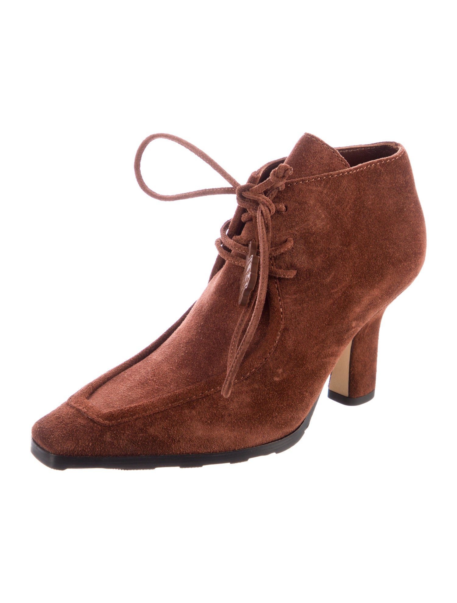 Burberry Suede Lace-Up Boots