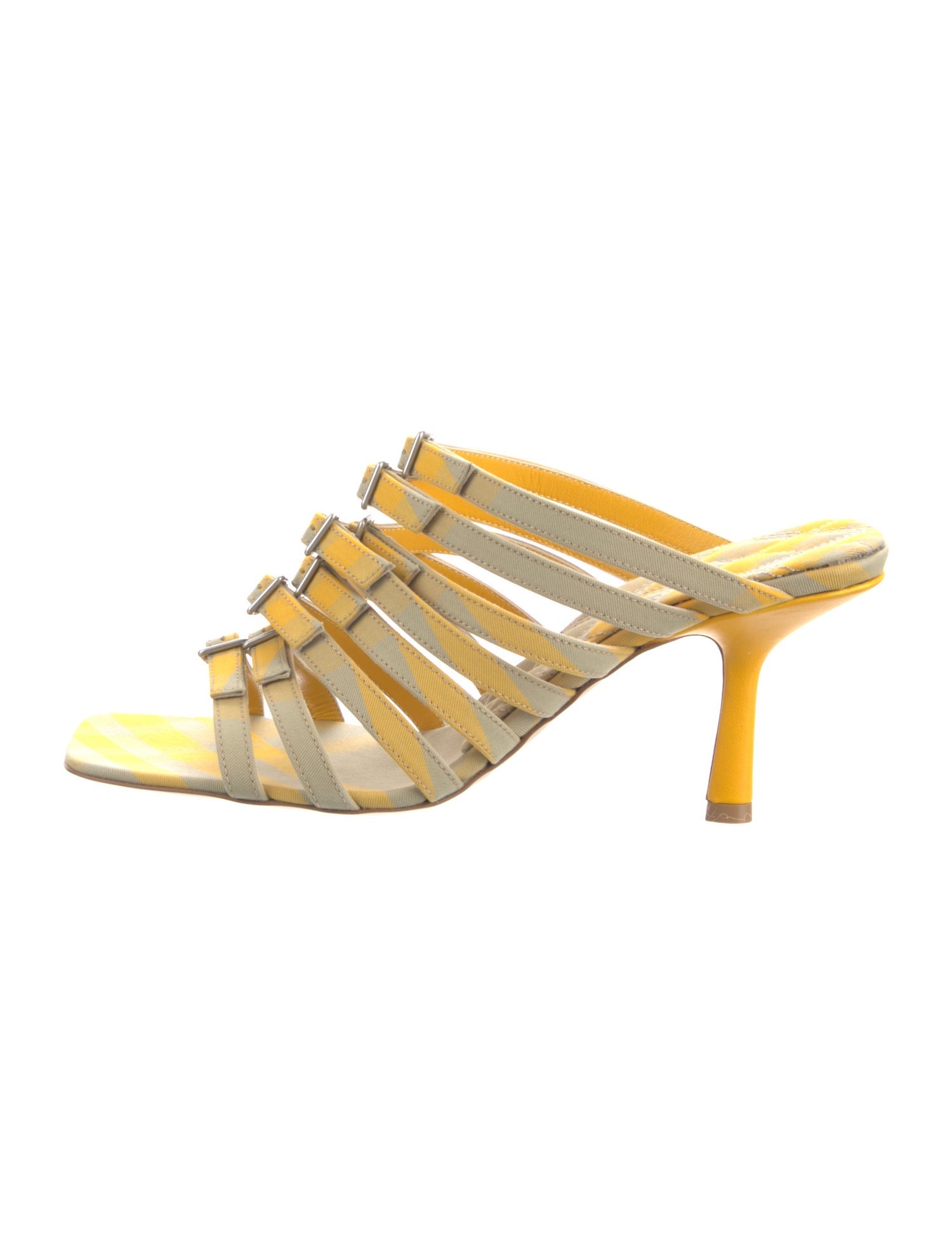 Burberry Canvas Cutout Accent Sandals