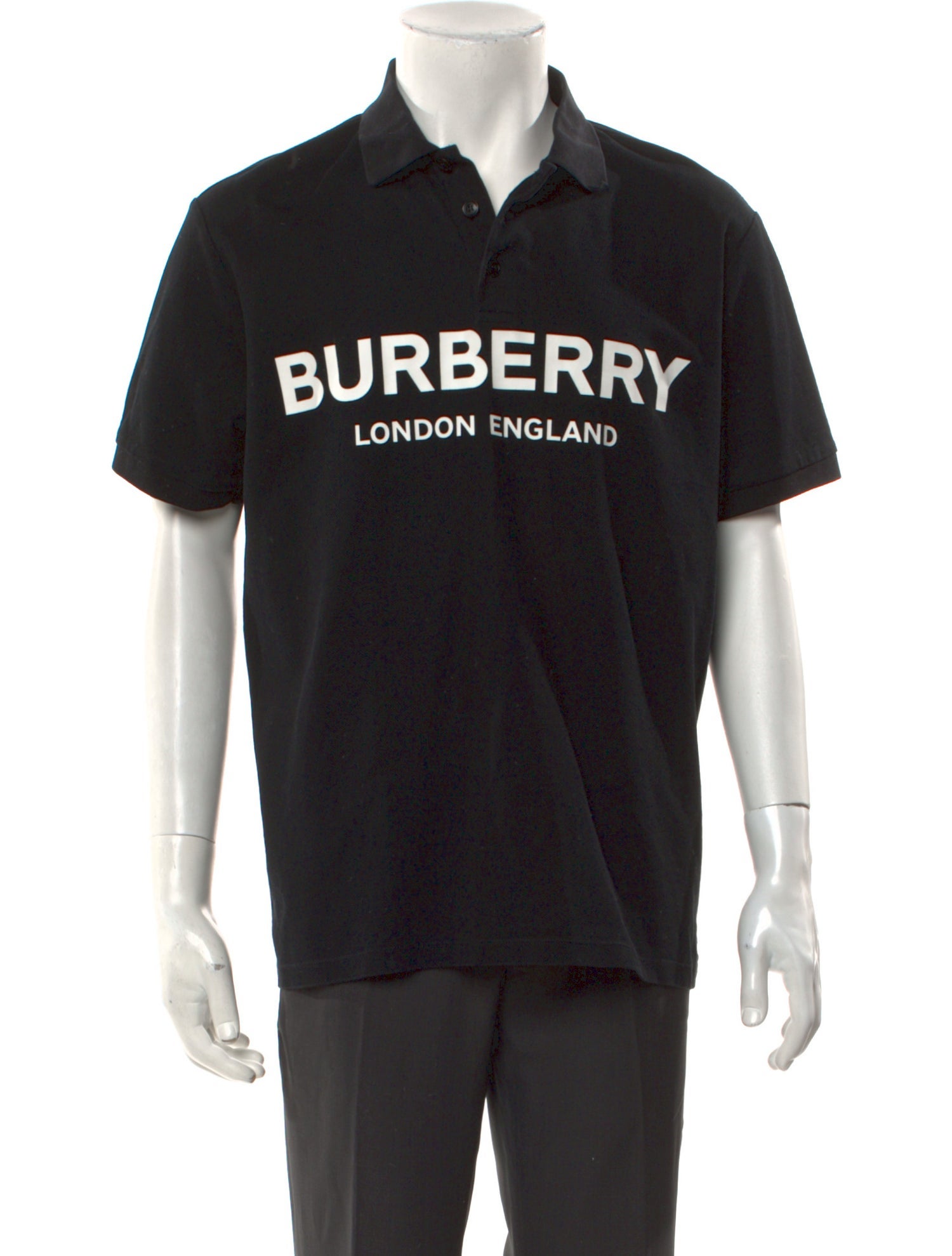 Burberry Graphic Print Collar Polo Shirt