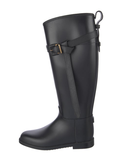 Burberry Nova Check Pattern Rubber Rain Boots
