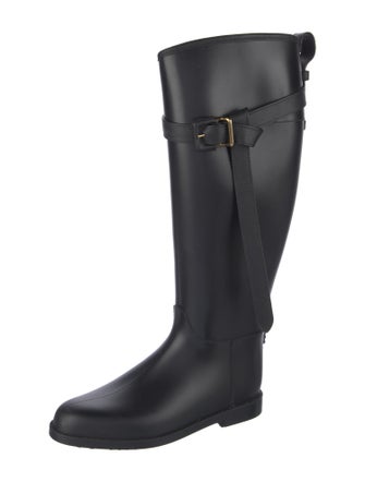 Burberry Nova Check Pattern Rubber Rain Boots