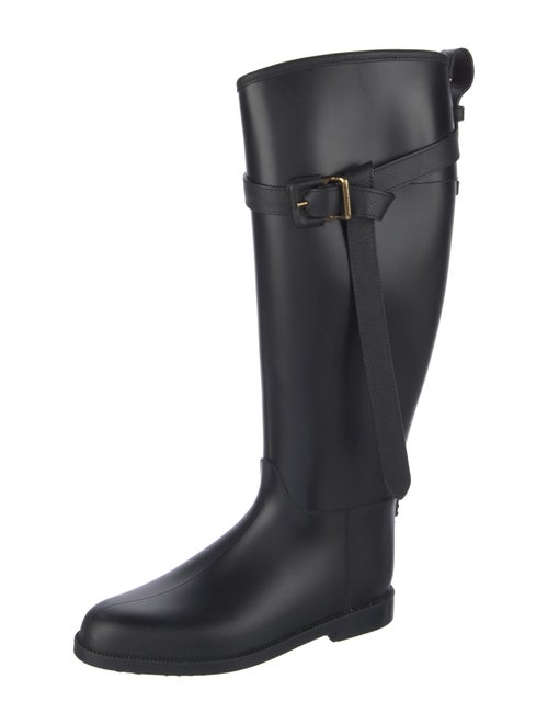 Burberry Nova Check Pattern Rubber Rain Boots