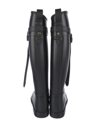 Burberry Nova Check Pattern Rubber Rain Boots