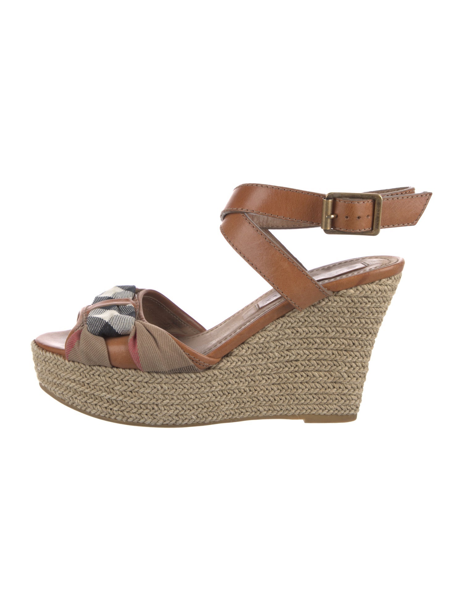 Burberry Leather Printed Espadrilles