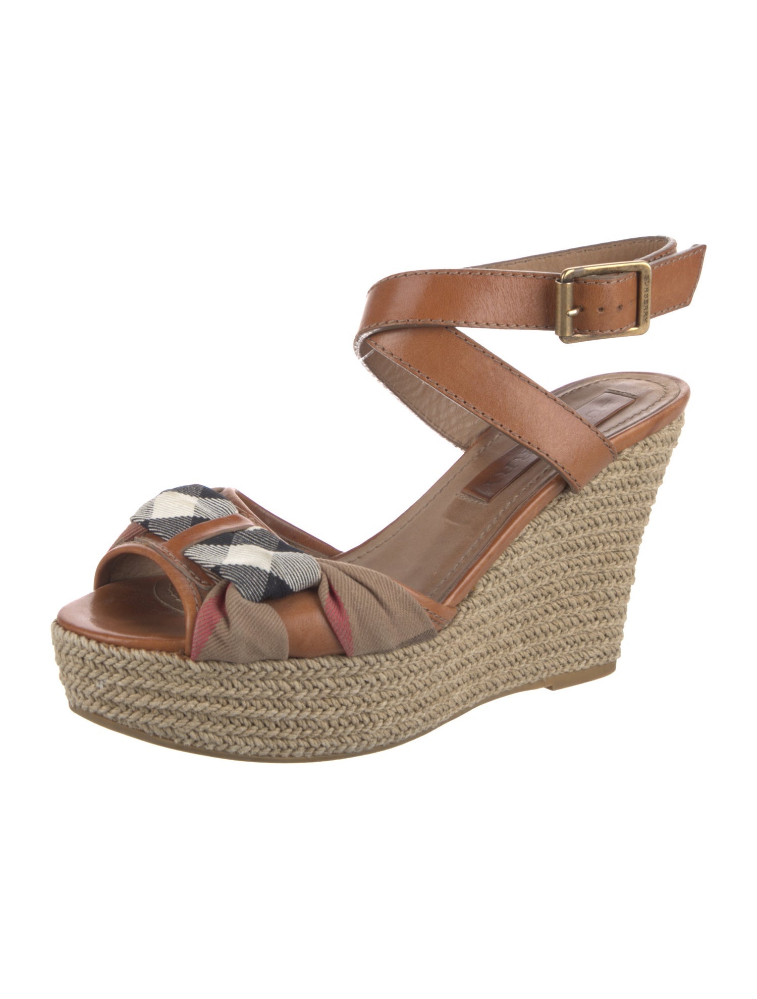 Burberry Leather Printed Espadrilles