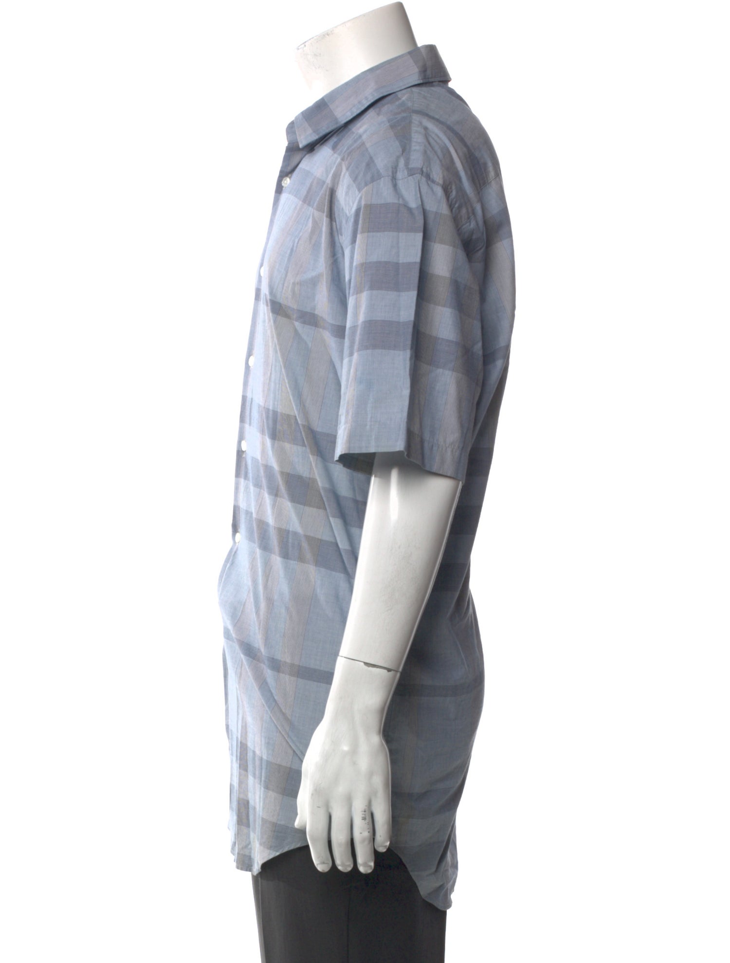 Burberry Plaid Print Short Sleeve Shirt
