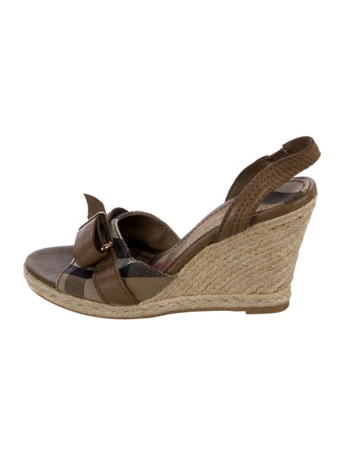 Burberry Canvas Plaid Print Espadrilles