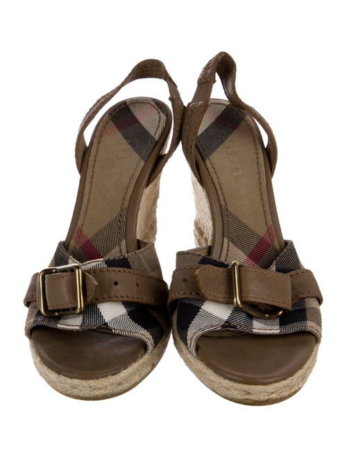 Burberry Canvas Plaid Print Espadrilles
