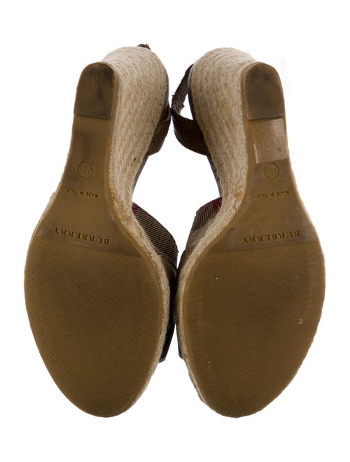 Burberry Canvas Plaid Print Espadrilles