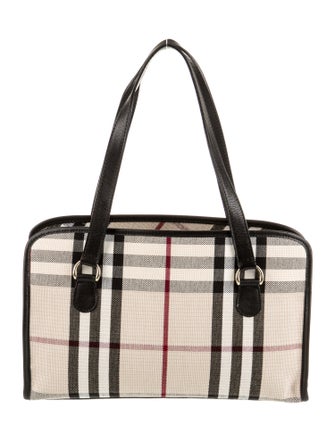 Burberry Canvas Top Handle Bag