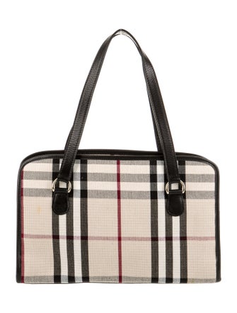 Burberry Canvas Top Handle Bag