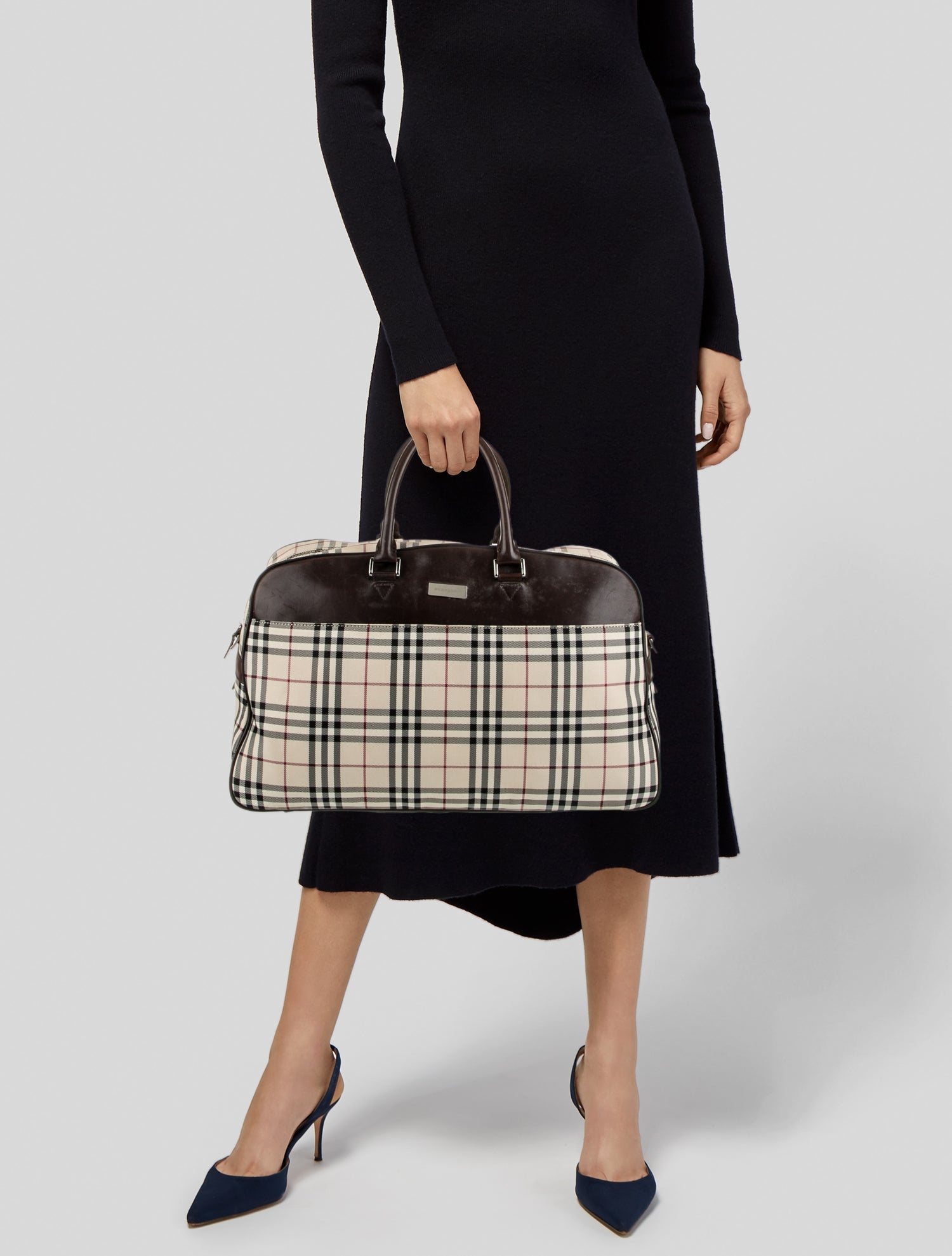 Burberry Nova Check Top Handle Bag