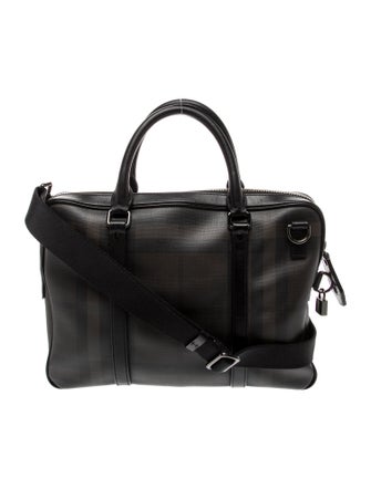 Burberry Smoked Check Briefcase