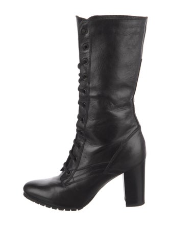 Burberry Leather Lace-Up Boots