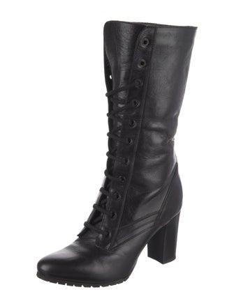 Burberry Leather Lace-Up Boots