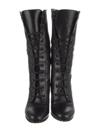 Burberry Leather Lace-Up Boots