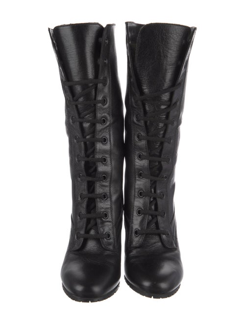 Burberry Leather Lace-Up Boots
