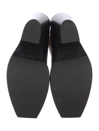 Burberry Leather Plaid Print Boots