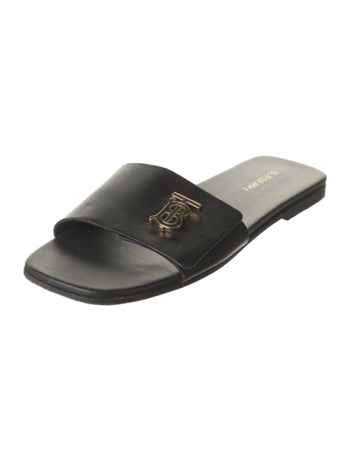 Burberry TB Monogram Leather Slides