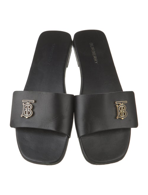 Burberry TB Monogram Leather Slides