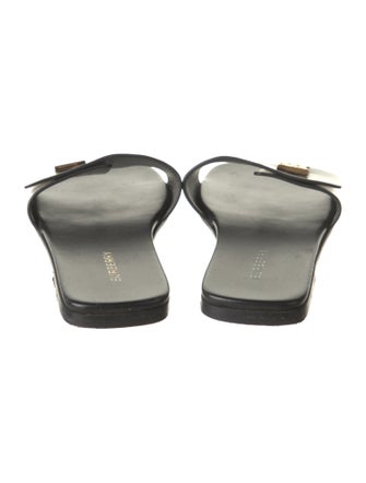 Burberry TB Monogram Leather Slides