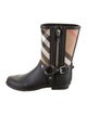 Burberry Nova Check Pattern Rubber Rain Boots