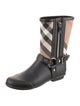 Burberry Nova Check Pattern Rubber Rain Boots