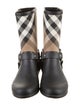 Burberry Nova Check Pattern Rubber Rain Boots