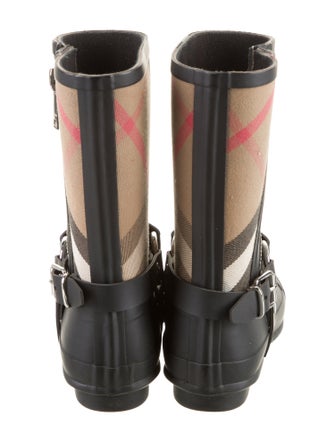 Burberry Nova Check Pattern Rubber Rain Boots