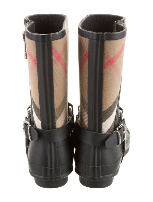 Burberry Nova Check Pattern Rubber Rain Boots