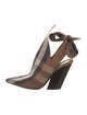 Burberry Super Nova Check Pattern Canvas Slingback Pumps