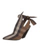 Burberry Super Nova Check Pattern Canvas Slingback Pumps