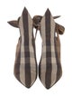 Burberry Super Nova Check Pattern Canvas Slingback Pumps