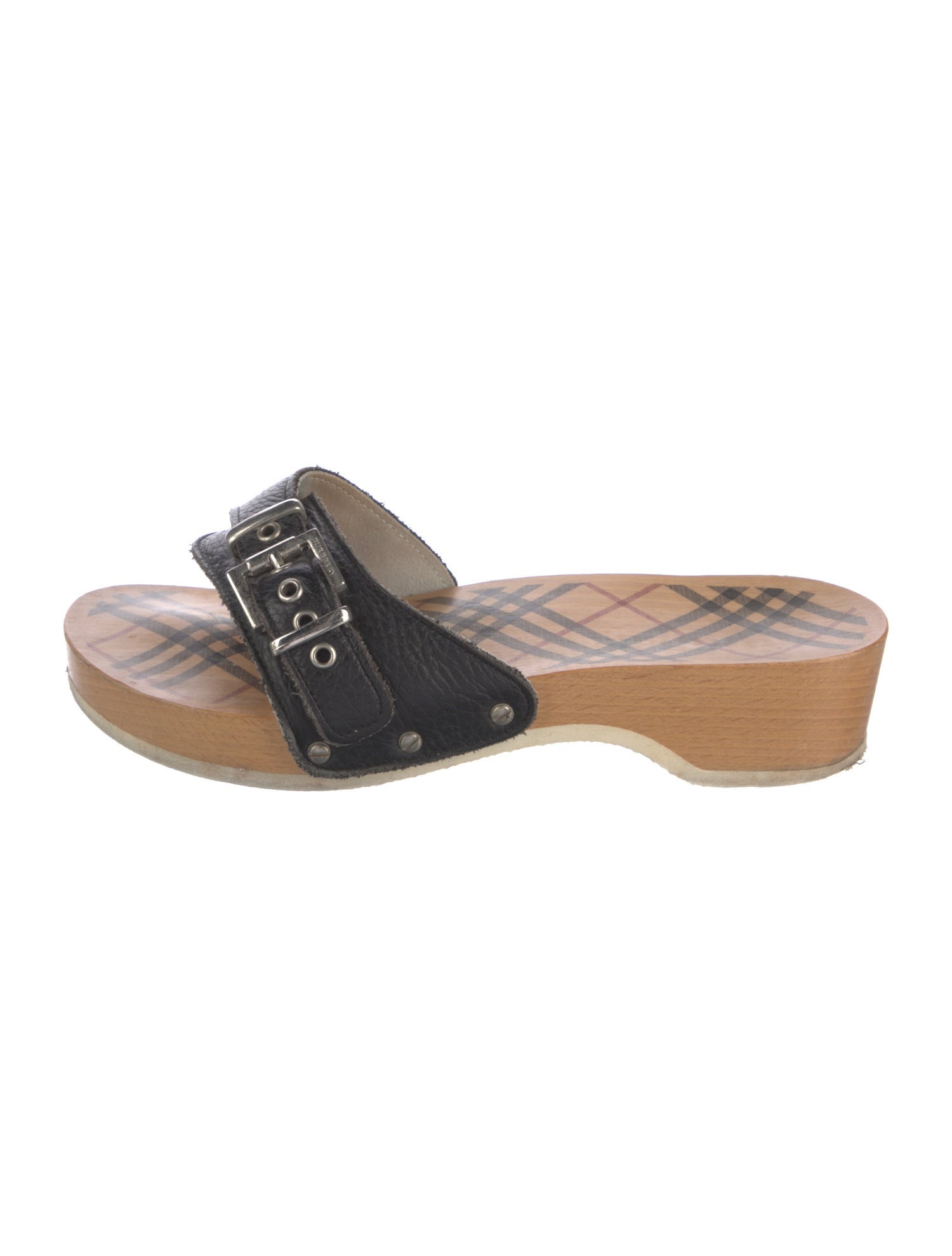 Burberry Vintage Nova Check Pattern Slides