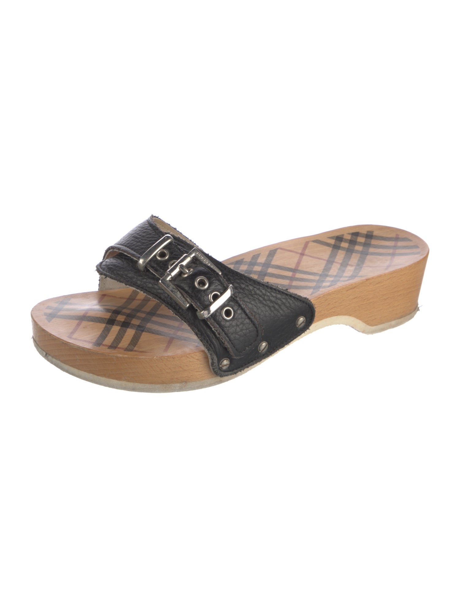 Burberry Vintage Nova Check Pattern Slides