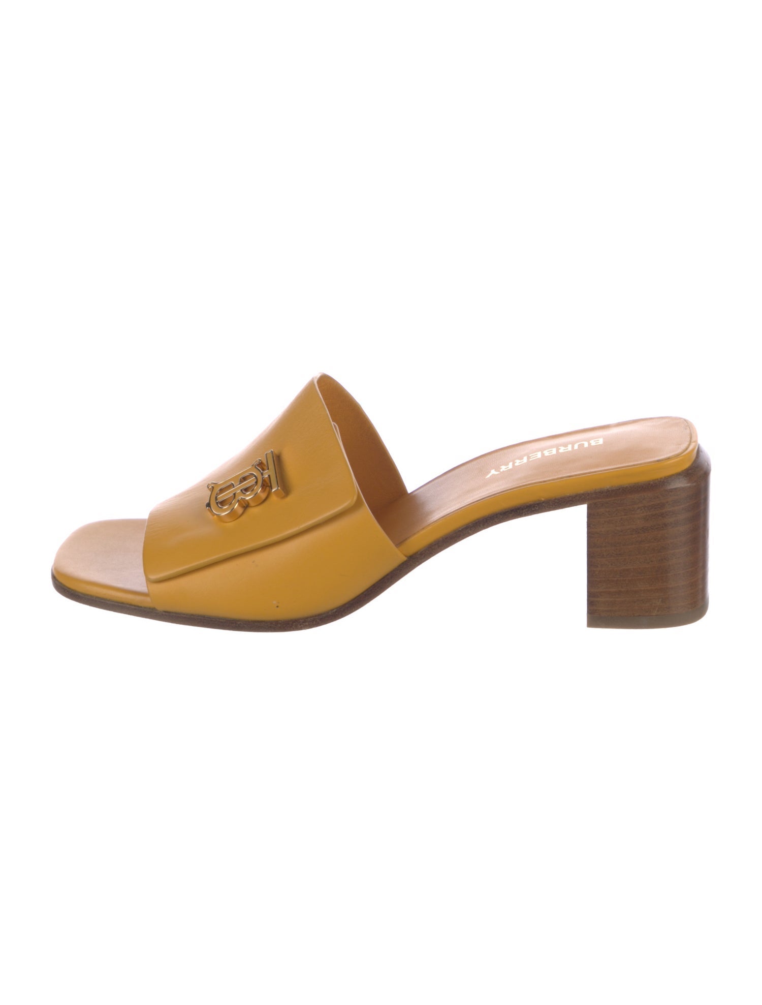 Burberry TB Monogram Leather Slides