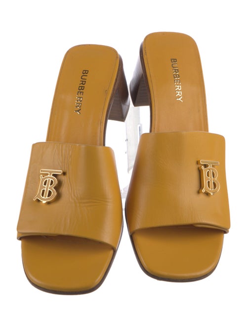 Burberry TB Monogram Leather Slides