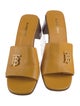 Burberry TB Monogram Leather Slides