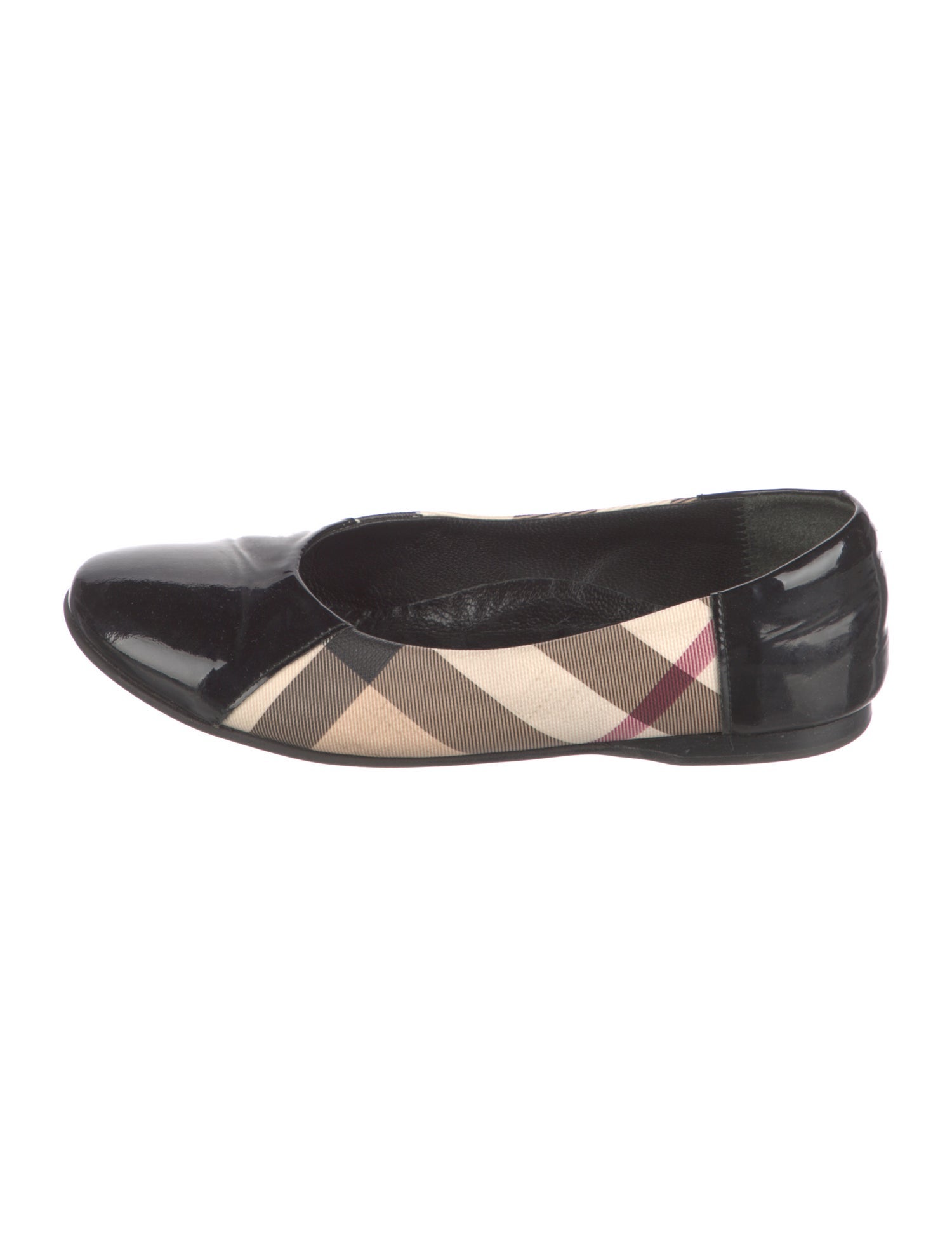 Burberry Exploded Check Pattern Canvas Flats