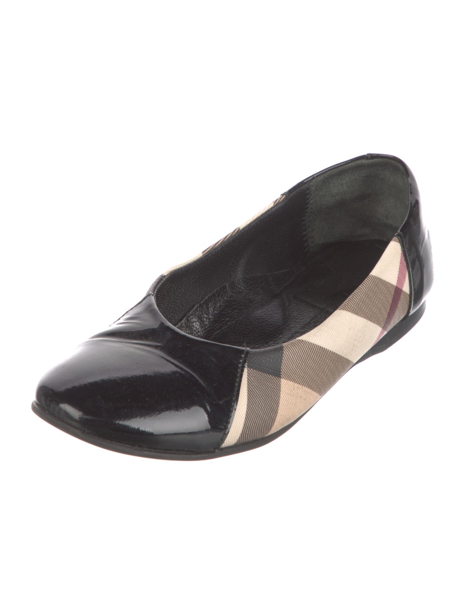 Burberry Exploded Check Pattern Canvas Flats
