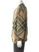 Burberry Wool Plaid Print Cardigan