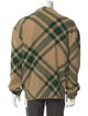 Burberry Wool Plaid Print Cardigan