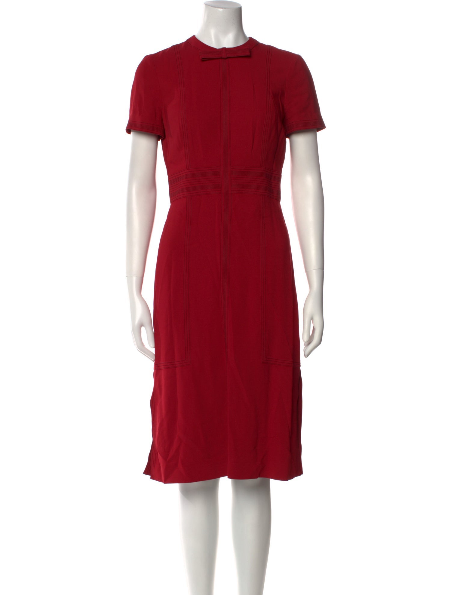 Burberry Crew Neck Midi Length Dress