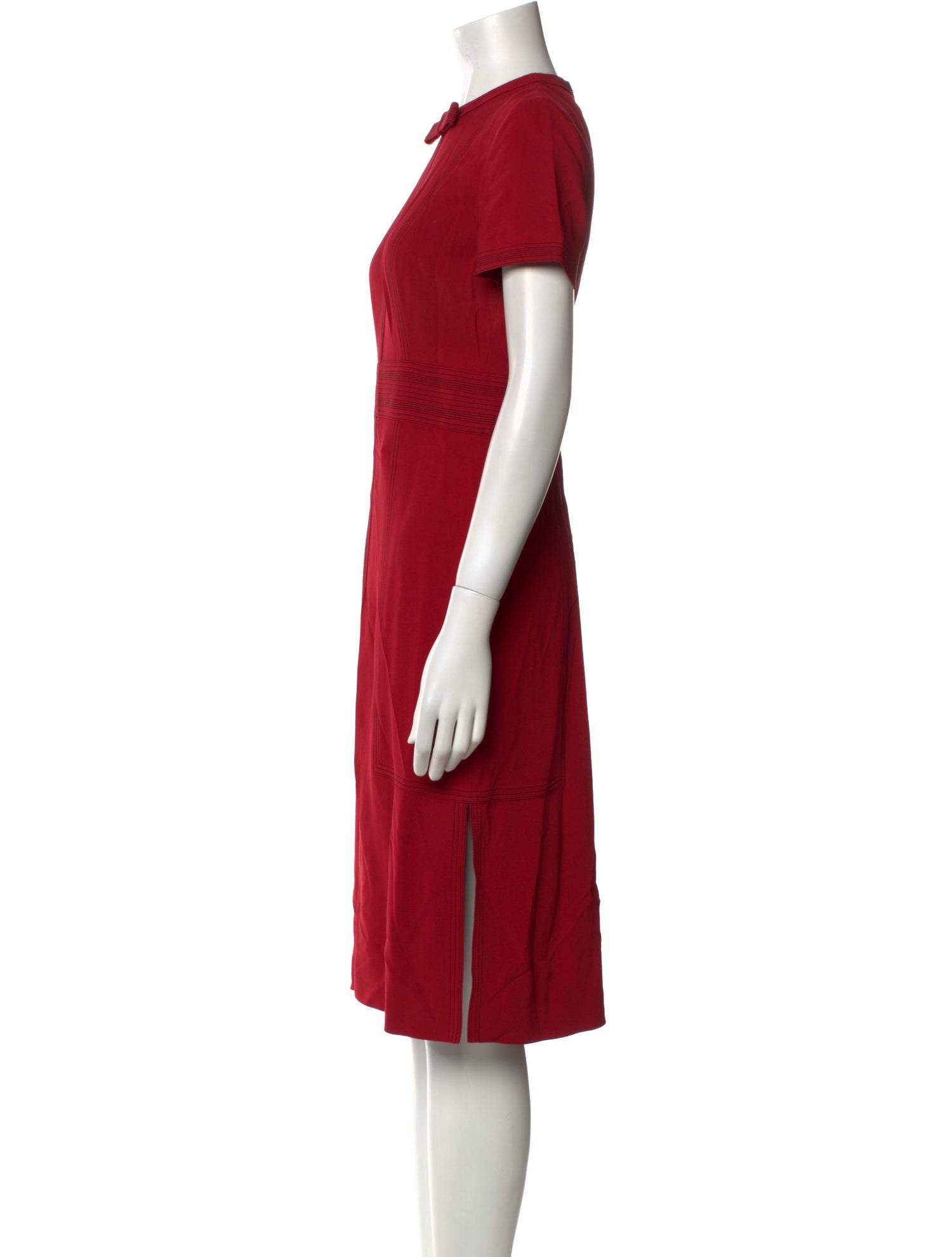 Burberry Crew Neck Midi Length Dress