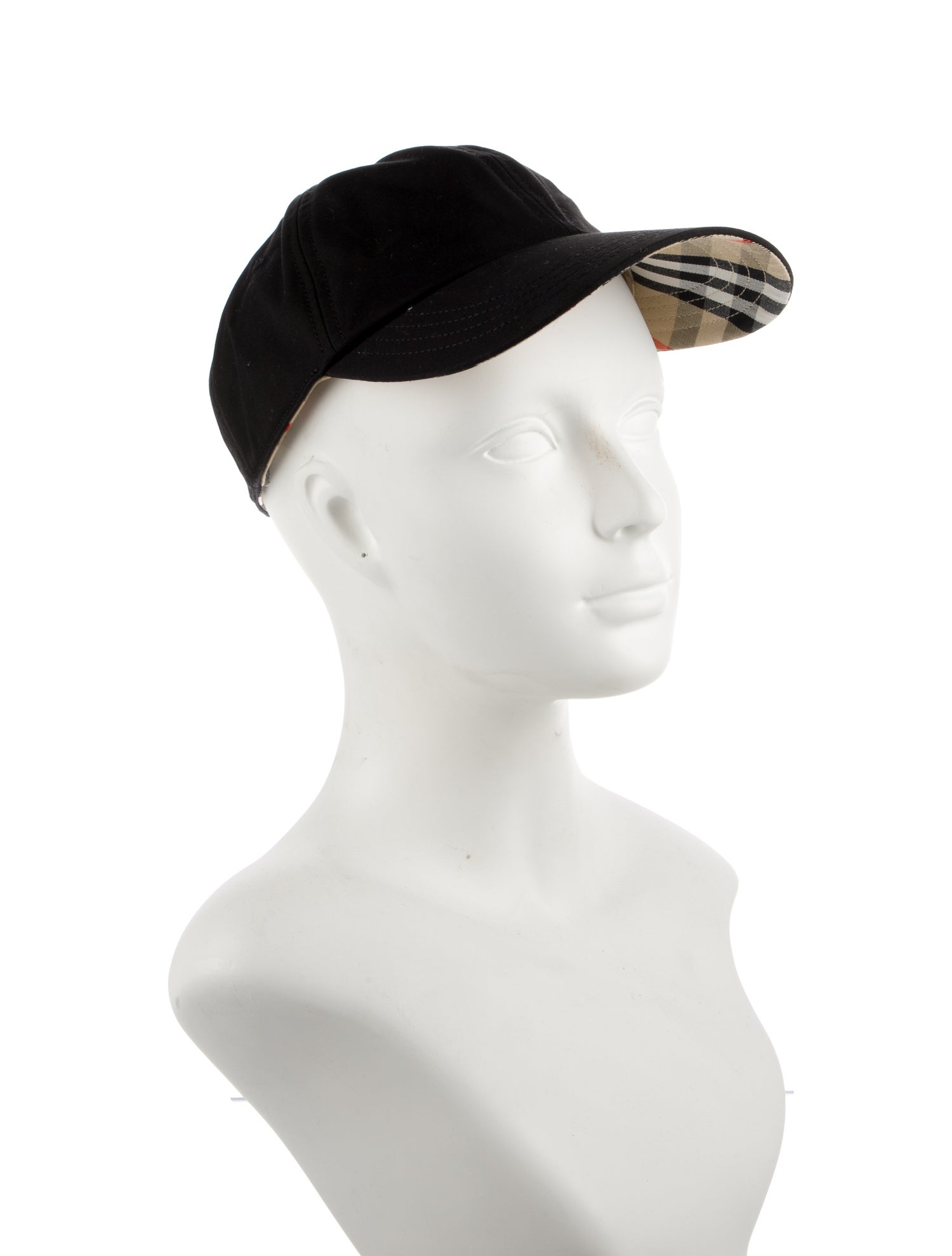 Burberry Mens Black Cotton Baseball Cap